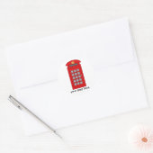 British Telephone Box Ronde Sticker (Envelop)