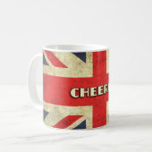 British Text on Union Jack Grunge | Cheerio Koffiemok (Voorkant links)