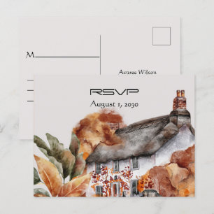 British Thatched Cottage RSVP Briefkaart