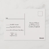 British Thatched Cottage RSVP Briefkaart (Achterkant)