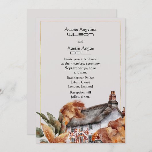 British Thatched Roof Wedding (Voorkant / Achterkant)