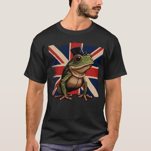 British UK Frog on Great Britain Frog T-shirt (Voorkant)