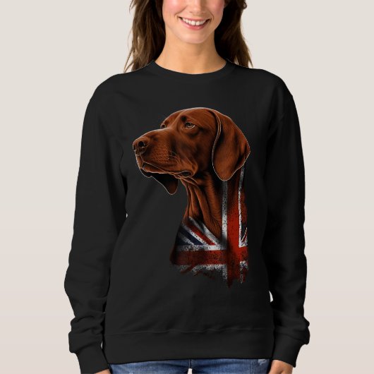 British UK Vizsla on Great Britain Vizsla Trui (Voorkant)
