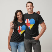 British Ukrainian Flag Heart Great Britain Ukraine T-shirt (Unisex)