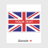 British Union Jack Flag custom vinyl sticker (Vel)