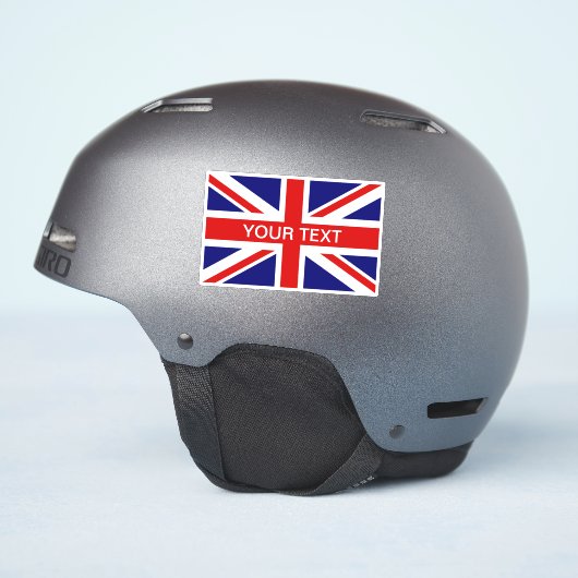 British Union Jack Flag custom vinyl sticker (Helm Zijkant)