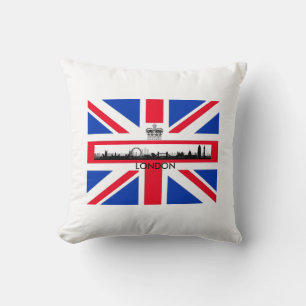 British Union Jack Flag London Eye Skyline Kussen