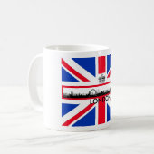 British Union Jack Flag London Eye Skyline Mok (Voorkant links)