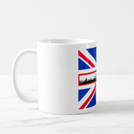 British Union Jack Flag London Eye Skyline Mok (Links)
