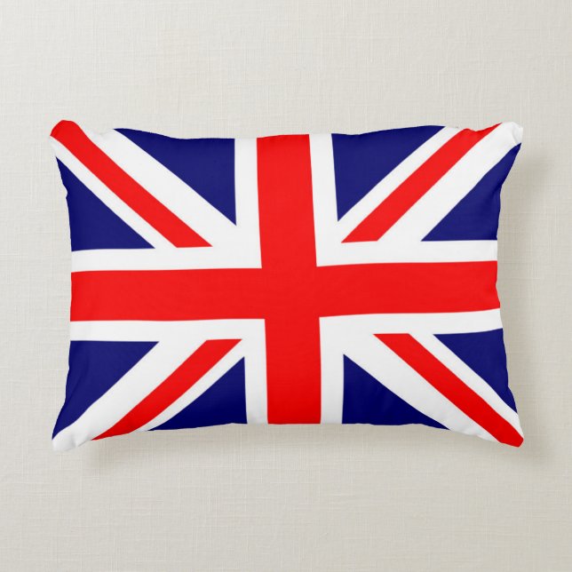 British Union Jack Flag Pillow, UK Home, Verenigd  Accent Kussen (Voorkant)
