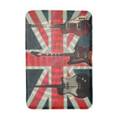 British Union Jack Flag Rock Roll Electric Guitar Badmat (Voorkant Verticaal)