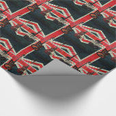 British Union Jack Flag Rock Roll Electric Guitar Cadeaupapier (Hoek)