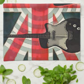 British Union Jack Flag Rock Roll Electric Guitar Theedoek (Gevouwen)