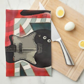 British Union Jack Flag Rock Roll Electric Guitar Theedoek (Quarter Fold)