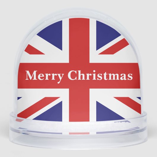 British Union Jack flag snow globe with photo Sneeuwbol (Voorkant)
