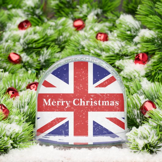 British Union Jack flag snow globe with photo Sneeuwbol (Kerstmis)