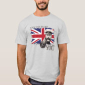 British Union Jack Mannen Basic T-shirt (Voorkant)