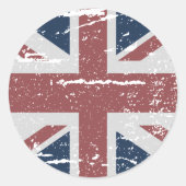 BRITISH UNION JACK RONDE STICKER (Voorkant)