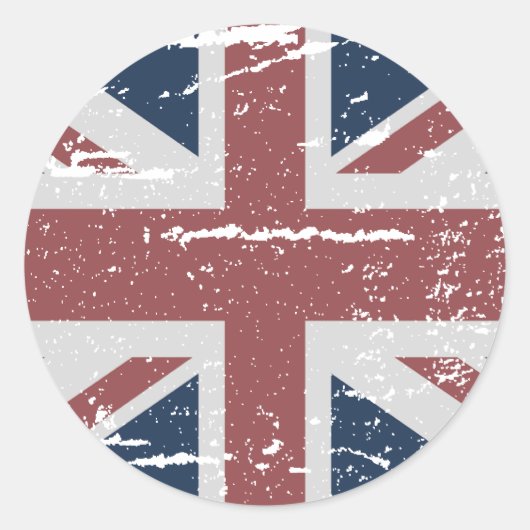 BRITISH UNION JACK RONDE STICKER (Voorkant)