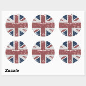 BRITISH UNION JACK RONDE STICKER (Vel)