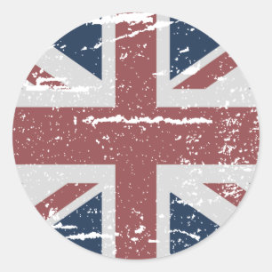 BRITISH UNION JACK RONDE STICKER