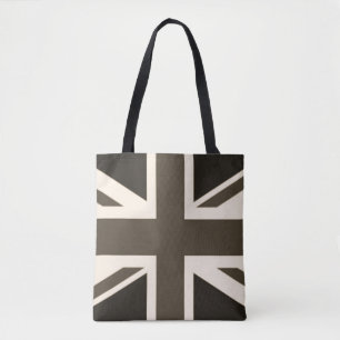 British Union Jack Sepia Antiqued Tote Bag