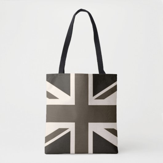 British Union Jack Sepia Antiqued Tote Bag (Voorkant)