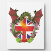 British Union Jack Shield and Dragon Fotoplaat (Voorkant)