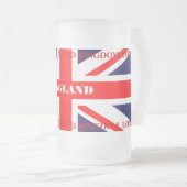 British Union Jack UK London vlag Matglas Bierpul (Voorkant rechts)