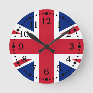British Union Jack Wall Clock Ronde Klok