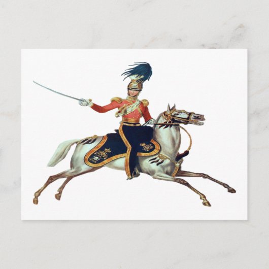 British Victoriaans Cavalry Briefkaart (Voorkant)