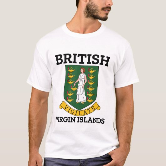 British Virgin Islands coat of arms T-shirt (Voorkant)