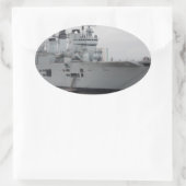 British Vliegtuig Carrier Ovale Sticker (Tas)