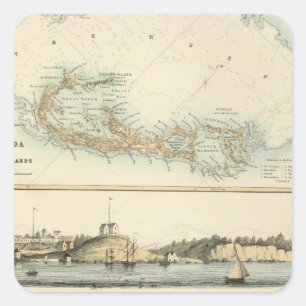 British West Indian Possessions Vierkante Sticker