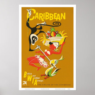 British West Indies Airways Poster