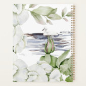 British White Floral & Swan Waterverf Art Planner (Achterkant)