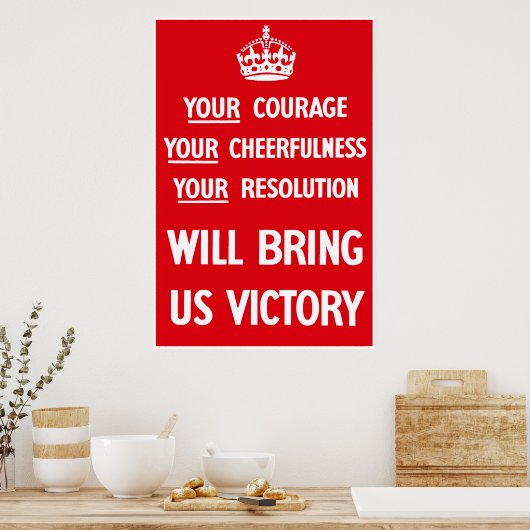 British WW2 Propaganda — Grens Poster (Keuken)