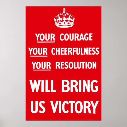 British WW2 Propaganda Poster (Voorkant)