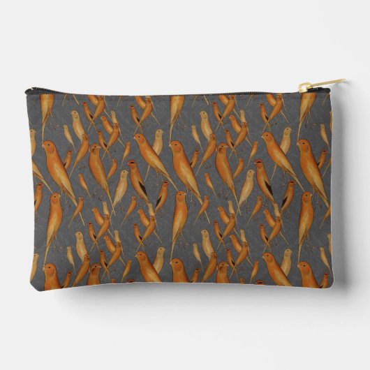 British Yorkshire Canary Grey Achtergrond Etui (Achterkant)