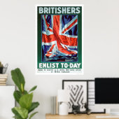 Britishers Enlist Today (US02116) Poster (Thuiskantoor)