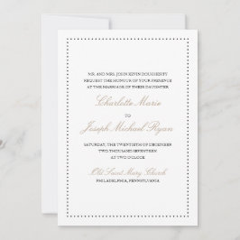 Britney: Classic Wedding Invitation (Zwarte rand) Kaart