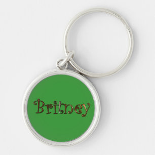 BRITNEY Name-Branded Gift Sleutelhanger of Zipper-