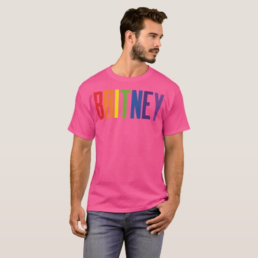 Britney Pride Rainbow T-shirt (Voorkant volledig)