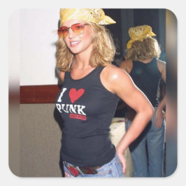Britney Spears I >3Punk Vierkante Sticker