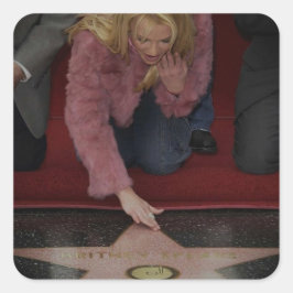Britney Spears - Walk of Fame Vierkante Sticker