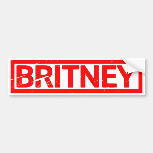 Britney Stamp Bumpersticker (Voorkant)