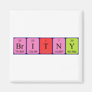 Britny periodieke table name magnet