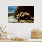 Briton Riviere: De koning Drink, 1881, Lion Poster (Keuken)