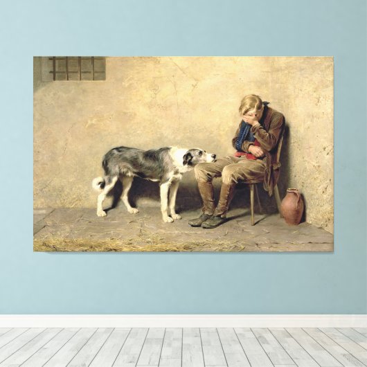 Briton Riviere - Trouw Canvas Afdruk (Insitu (Houten vloer))