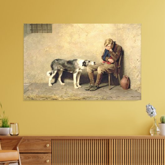 Briton Riviere - Trouw Canvas Afdruk (Insitu (Woonkamer))